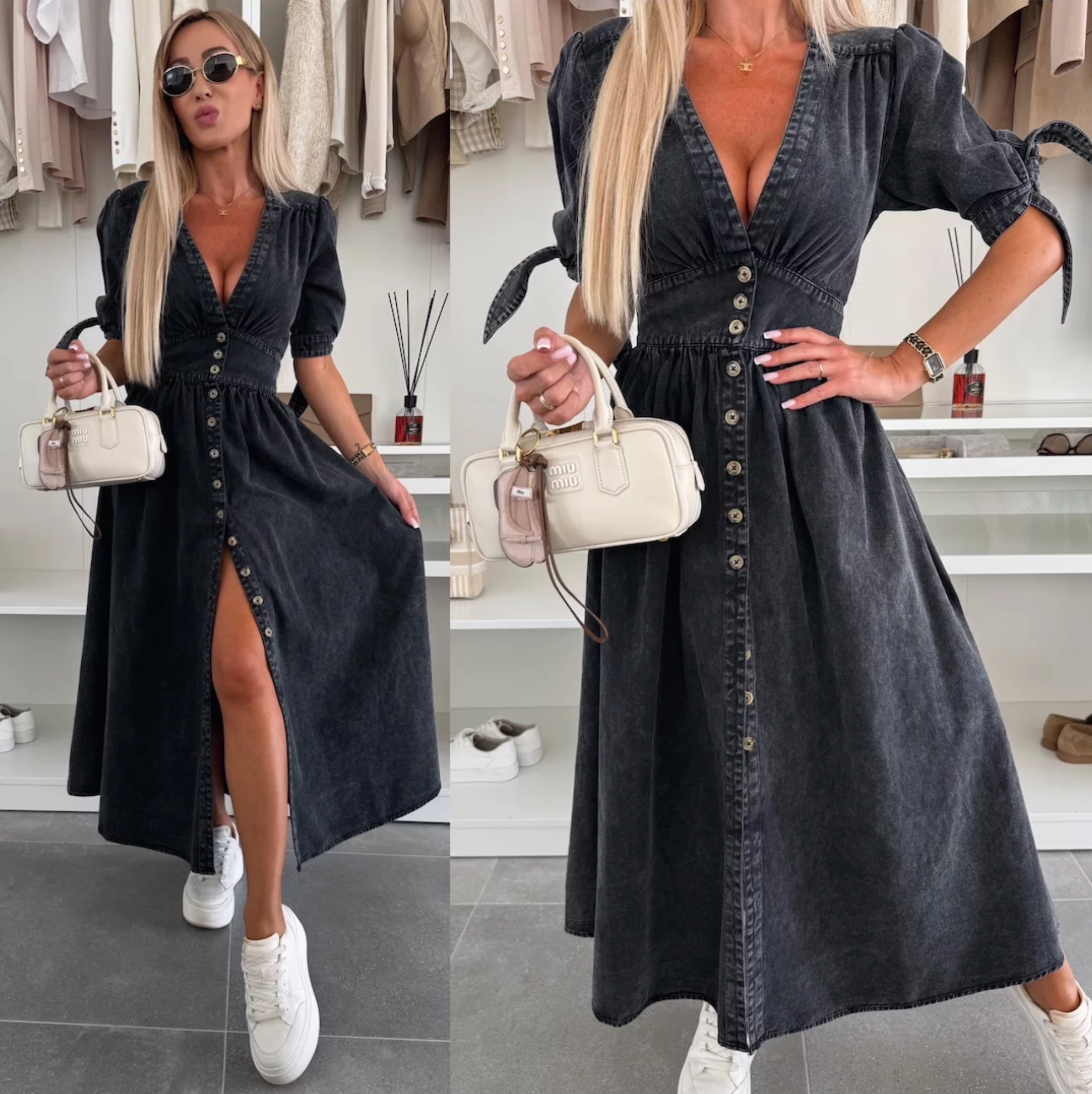 Ivanka | Robe en jean rayonnante