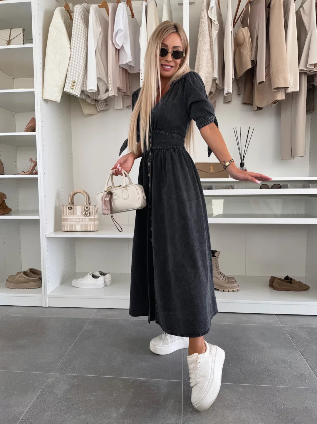 Ivanka | Robe en jean rayonnante